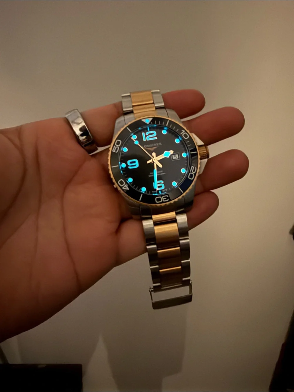 🥝Longines HydroConquest 43mm Two-Tone Black/Gold (Ref. L3.782.3.56.7) - Full Set